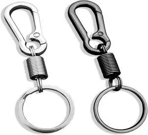2 Pcs Zinc Keychain Clip Key Ring,Metal Carabiner Clips Keyring Keychains Chain Holder Organizer for Car And Keys Finder,Key Chains for Men Women (Pull Spring) 2 Pcs Zinc Keychain Clip Key Ring,Metal Carabiner Clips Keyring Keychains Chain Holder Organizer for Car And Keys Finder,Key Chains for Men Women (Pull Spring)