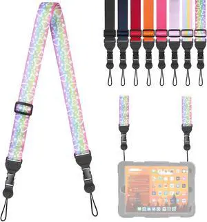 Adjustable Shoulder Strap, Comfortable Camera Strap, Neck Lanyard for iPad Tablet Case, Camera, Binocular, Luggage Bag (Rainbow Heart Shoulder Strap) Adjustable Shoulder Strap, Comfortable Camera Strap, Neck Lanyard for iPad Tablet Case, Camera, Binocular, Luggage Bag (Rainbow Heart Shoulder Strap)
