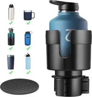 TYKOR Car Cup Holder Expander, Extender for Car with Adjustable Base | Cup holder Adapter, Fits Yeti 24/36/46oz, Owala 12/24/40oz, Large Bottles and Mugs in 3"-3.9" (16-40oz) TYKOR Car Cup Holder Expander, Extender for Car with Adjustable Base | Cup holder Adapter, Fits Yeti 24/36/46oz, Owala 12/24/40oz, Large Bottles and Mugs in 3"-3.9" (16-40oz)