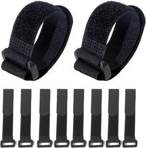 10Pack 1x8 Reusable Nylon Cable Straps with Buckle for Cords Organizer | Self-adhesive, Fastening Hook and Loop Cables,black Securing Straps,Cinch Straps,Adjustable, Heavy Duty Cords Storage tidy 10Pack 1x8 Reusable Nylon Cable Straps with Buckle for Cords Organizer | Self-adhesive, Fastening Hook and Loop Cables,black Securing Straps,Cinch Straps,Adjustable, Heavy Duty Cords Storage tidy