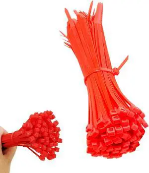 Zip Ties, 100pcs Red Zip Ties 8 Inch, Plastic Ties Small Zipties Cable Tie Wraps, Multi-Purpose Cable Management Ties, Self-Locking Ziptie for Office and Home(Can bear 30lb) Zip Ties, 100pcs Red Zip Ties 8 Inch, Plastic Ties Small Zipties Cable Tie Wraps, Multi-Purpose Cable Management Ties, Self-Locking Ziptie for Office and Home(Can bear 30lb)