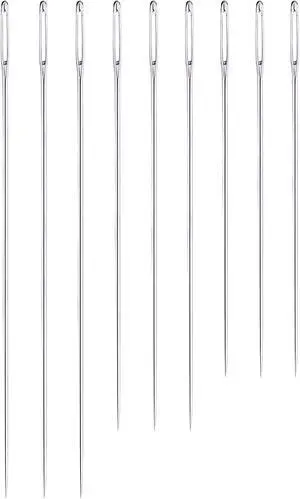 Medsuo 9pcs 4.9"/5.9"/6.9" Extra Long Darning Needles Sewing Needles Big Eye Hand Quilting Needles for Doll Making Webbing Carpet Leather Canvas Repair Stitching and Crafting Project Medsuo 9pcs 4.9"/5.9"/6.9" Extra Long Darning Needles Sewing Needles Big Eye Hand Quilting Needles for Doll Making Webbing Carpet Leather Canvas Repair Stitching and Crafting Project