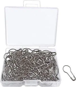 100Pcs 21mm/0.8 Inch Small Metal Gourd Safety Pins Bulb Pin | Fit for Knitting Stitch Markers, Sewing Clothing DIY Craft Making (Silver) 100Pcs 21mm/0.8 Inch Small Metal Gourd Safety Pins Bulb Pin | Fit for Knitting Stitch Markers, Sewing Clothing DIY Craft Making (Silver)