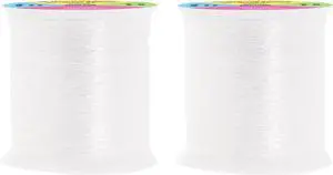 Mandala Crafts Metallic White Embroidery Floss for Sewing, 218 Yard Spool | No Fraying, Thread for All Fabric Types, Hand Decorative Sewing, Computerized Embroidery, Needle Work, Cross Stitch Mandala Crafts Metallic White Embroidery Floss for Sewing, 218 Yard Spool | No Fraying, Thread for All Fabric Types, Hand Decorative Sewing, Computerized Embroidery, Needle Work, Cross Stitch