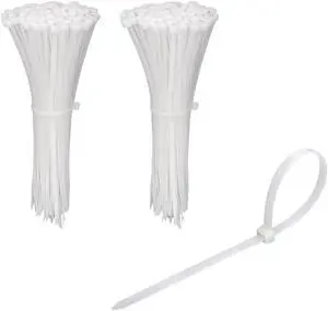 Small 4 inch White Nylon Plastic Cable Zip Ties Wire Wraps, 200 Pack | Self-Locking, Eco-Friendly, Heavy Duty Wire Tie Wraps for Home, Office, Garden, Garage, Workshop Small 4 inch White Nylon Plastic Cable Zip Ties Wire Wraps, 200 Pack | Self-Locking, Eco-Friendly, Heavy Duty Wire Tie Wraps for Home, Office, Garden, Garage, Workshop