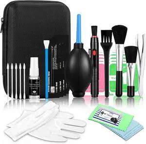 Camera Cleaning kit - Professional Camera Lens Cleaning Kit,Complete DSLR & Mirrorless Camera Sensor Cleaning Set Kit with Lens Pen, Blower, Brush, and Solution for Photography Essentials Camera Cleaning kit - Professional Camera Lens Cleaning Kit,Complete DSLR & Mirrorless Camera Sensor Cleaning Set Kit with Lens Pen, Blower, Brush, and Solution for Photography Essentials