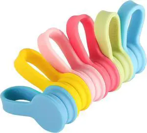 Viaky Magnetic Cable Ties 6-Pack,Silicone Magnetic Cord Ties,Macaron Color | Magnetic Cord Organizer for Bundling Earphone, Charging Cords,Cord Wraps,Reusable Twist Ties for Home,Office,Kitchen,Travel Viaky Magnetic Cable Ties 6-Pack,Silicone Magnetic Cord Ties,Macaron Color | Magnetic Cord Organizer for Bundling Earphone, Charging Cords,Cord Wraps,Reusable Twist Ties for Home,Office,Kitchen,Travel