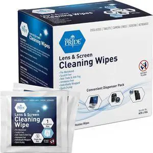 MED PRIDE Anti-Fog Lens and Screen Cleaning Wipes for Eyeglasses, Touch Screens, Premoistened, Anti-Static, Quick-Dry (200 200 Count (Pack of 1)) MED PRIDE Anti-Fog Lens and Screen Cleaning Wipes for Eyeglasses, Touch Screens, Premoistened, Anti-Static, Quick-Dry (200 200 Count (Pack of 1))