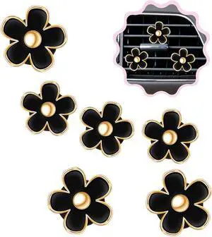 6 Pcs Daisy Flower Air Vent Clip Air Conditioning Outlet Clip Car Air Freshener Clip Car Interior Decor Charm Colorful Car Interior Accessories for Girls Women (Black) 6 Pcs Daisy Flower Air Vent Clip Air Conditioning Outlet Clip Car Air Freshener Clip Car Interior Decor Charm Colorful Car Interior Accessories for Girls Women (Black)