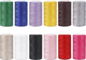 12 Color Set of Polyester All-Purpose Sewing Threads Prewound Bobbin Thread Plastic for Embroidery and Sewing Machine DIY Embroidery Thread Sewing Thread 382 Yards/350 m Each (12 Pieces) 12 Color Set of Polyester All-Purpose Sewing Threads Prewound Bobbin Thread Plastic for Embroidery and Sewing Machine DIY Embroidery Thread Sewing Thread 382 Yards/350 m Each (12 Pieces)