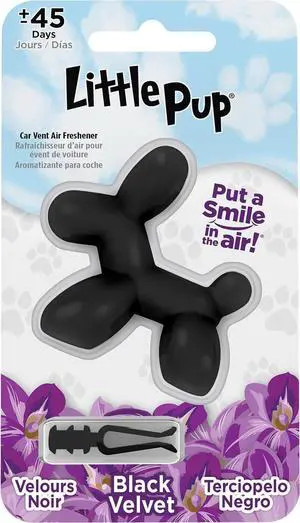 Little Pup 96605 Black Velvet Scent, Car Air Freshener, Clips to A/C Air Vent, Alcohol-Free Fragrance Oil, Non-Hazardous and Non-Toxic Plastic, Set of 1 Little Pup 96605 Black Velvet Scent, Car Air Freshener, Clips to A/C Air Vent, Alcohol-Free Fragrance Oil, Non-Hazardous and Non-Toxic Plastic, Set of 1