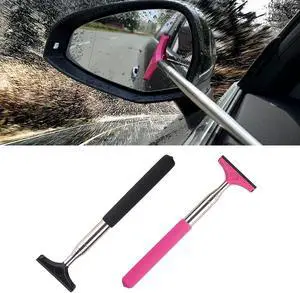 LJDJ Car Rearview Mirror Wiper 2 Pack, 98cm Telescopic Universal Cleaner | Scratch-free silicone blade, 98cm telescopic handle, removes water mist & stains, universal fit for all car mirror glass LJDJ Car Rearview Mirror Wiper 2 Pack, 98cm Telescopic Universal Cleaner | Scratch-free silicone blade, 98cm telescopic handle, removes water mist & stains, universal fit for all car mirror glass