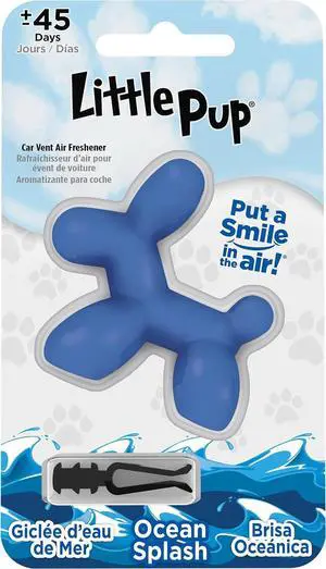 Little Pup 96603 Ocean Splash Scent, Car Air Freshener, Clips to A/C Air Vent, Alcohol-Free Fragrance Oil, Non-Hazardous and Non-Toxic Plastic, Set of 1 Little Pup 96603 Ocean Splash Scent, Car Air Freshener, Clips to A/C Air Vent, Alcohol-Free Fragrance Oil, Non-Hazardous and Non-Toxic Plastic, Set of 1