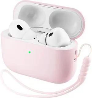 ORNARTO for AirPods Pro 3 Case, Hybrid Silicone, Chalk Pink | Hybrid Silicone Rubber, Front LED Visible, Wireless Charging, Skin-Friendly Soft Touch, Anti-Scratch, Detachable Lanyard ORNARTO for AirPods Pro 3 Case, Hybrid Silicone, Chalk Pink | Hybrid Silicone Rubber, Front LED Visible, Wireless Charging, Skin-Friendly Soft Touch, Anti-Scratch, Detachable Lanyard