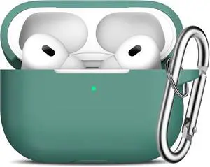 R-fun for AirPods Pro 2 Case, Silicone Protective Case, Compatible with Airpods Pro Case 2nd / 1st Generation (2023/2022/2019), with Cleaner Kit and Carabiner, Pine Green R-fun for AirPods Pro 2 Case, Silicone Protective Case, Compatible with Airpods Pro Case 2nd / 1st Generation (2023/2022/2019), with Cleaner Kit and Carabiner, Pine Green