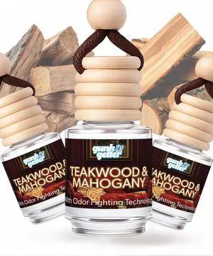 Hanging Air Freshener Car Diffusers - Long Lasting Scent, Odor Eliminator, Home Essentials, Fresh car fragrance diffuser - 3 Pack- Teakwood and Mahogany Hanging Air Freshener Car Diffusers - Long Lasting Scent, Odor Eliminator, Home Essentials, Fresh car fragrance diffuser - 3 Pack- Teakwood and Mahogany