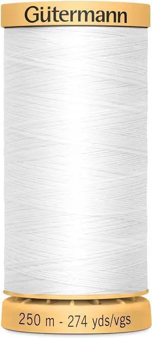 Natural Cotton Thread 273 Yards-White Natural Cotton Thread 273 Yards-White