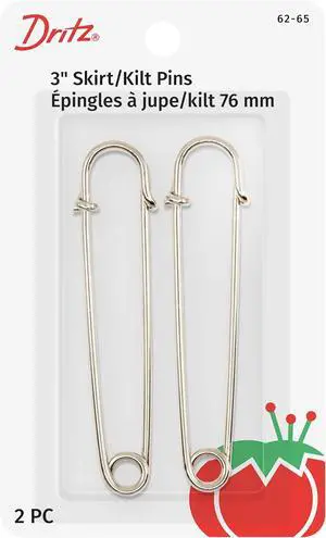 Dritz 62-65 Skirt/Kilt Pins, Nickel Finish, 3-Inch (2-Count) Dritz 62-65 Skirt/Kilt Pins, Nickel Finish, 3-Inch (2-Count)