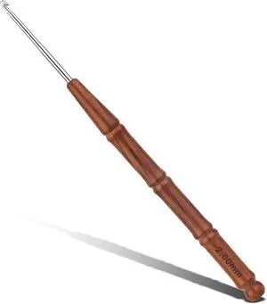 Wuadua 2mm Crochet Hook Ergonomic Crochet Hooks with Wooden Handle | Crochet Needle for Arthritic and Beginner for Lace Thread, Perfect for Small Crocheting Coasters, Tablecloths, Placemats Wuadua 2mm Crochet Hook Ergonomic Crochet Hooks with Wooden Handle | Crochet Needle for Arthritic and Beginner for Lace Thread, Perfect for Small Crocheting Coasters, Tablecloths, Placemats