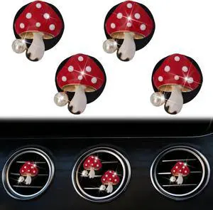 4Pcs Red Mushroom Car Accessories Mushroom Car Air Freshener Vent Clips,4 Sizes Cute Clips,Girly Women Accessories,Refillable Diffuser Air Fresheners Accessories 4Pcs Red Mushroom Car Accessories Mushroom Car Air Freshener Vent Clips,4 Sizes Cute Clips,Girly Women Accessories,Refillable Diffuser Air Fresheners Accessories