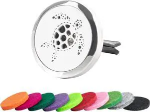 AUEAR, Turtle Car Diffuser Vent Clip - 30mm Aromatherapy Essential Oil Metal Car Diffuser Vent Clips with 10 Refill Pads AUEAR, Turtle Car Diffuser Vent Clip - 30mm Aromatherapy Essential Oil Metal Car Diffuser Vent Clips with 10 Refill Pads
