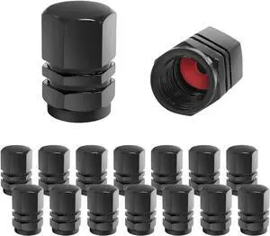Fekey&JF 16 Pack Waterproof Tire Valve Stem Caps for Cars and SUVs, Black | airtight design, waterproof surface, universal fit, for cars SUVs trucks motorcycles and bicycles, exterior wheel use Fekey&JF 16 Pack Waterproof Tire Valve Stem Caps for Cars and SUVs, Black | airtight design, waterproof surface, universal fit, for cars SUVs trucks motorcycles and bicycles, exterior wheel use