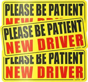 JUSTTOP New Driver Magnet for Car, Please Be Patient Student Driver, 3Pcs New Driver Magnet Safety Warning Magnetic Reflective Rookie Driver Bumper Sticker,Car Exterior Accessories JUSTTOP New Driver Magnet for Car, Please Be Patient Student Driver, 3Pcs New Driver Magnet Safety Warning Magnetic Reflective Rookie Driver Bumper Sticker,Car Exterior Accessories