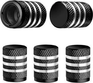 DECURCAR Tire Valve Stem Caps 5 Pack Universal - Black | Tire Air Caps Aluminum with Plastic Liner TPMS Safe Corrosion Resistant Dust Proof Universal for Car Truck Motorcycle Bike DECURCAR Tire Valve Stem Caps 5 Pack Universal - Black | Tire Air Caps Aluminum with Plastic Liner TPMS Safe Corrosion Resistant Dust Proof Universal for Car Truck Motorcycle Bike