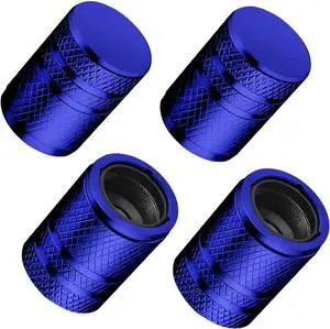DESOUL Tire Valve Stem Caps Corrosion Resistant (4 Pack) - Blue | Aluminum Air Caps with Plastic Liner | Leak-Proof | Universal Fit for Cars, Trucks, Motorcycles DESOUL Tire Valve Stem Caps Corrosion Resistant (4 Pack) - Blue | Aluminum Air Caps with Plastic Liner | Leak-Proof | Universal Fit for Cars, Trucks, Motorcycles