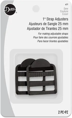 Dritz 1" Strap Slide Adjusters, 2 Count, Black Dritz 1" Strap Slide Adjusters, 2 Count, Black