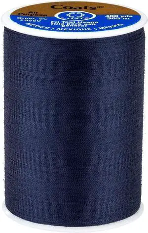 Coats & Clark All-Purpose Navy Thread /400 Yard Spool/ 1 Spool of Yarn Coats & Clark All-Purpose Navy Thread /400 Yard Spool/ 1 Spool of Yarn