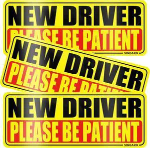 SINGARO New Driver Magnet for Car, Please Be Patient New Driver, 3Pcs Magnetic Reflective Novice Rookie Drivers Safety Warning Bumper Stickers, Removable Car Exterior Accessories SINGARO New Driver Magnet for Car, Please Be Patient New Driver, 3Pcs Magnetic Reflective Novice Rookie Drivers Safety Warning Bumper Stickers, Removable Car Exterior Accessories
