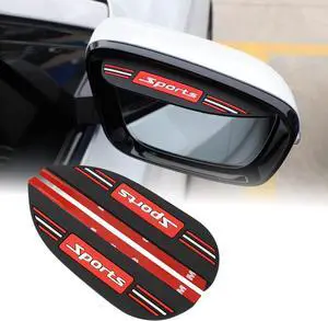 TOMALL 2pcs Sports Rear View Mirror Rain Visor Smoke Guard Universal Rubber Side Mirror Rain Eyebrow for Cars SUV Truck Cover Accessories TOMALL 2pcs Sports Rear View Mirror Rain Visor Smoke Guard Universal Rubber Side Mirror Rain Eyebrow for Cars SUV Truck Cover Accessories
