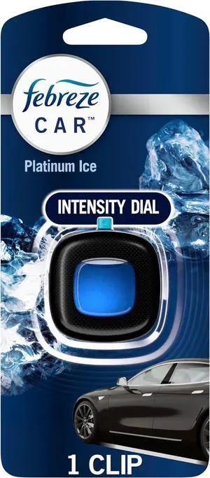 Febreze Car Air Freshener, Odor-Fighting Automotive Vent Clip, Scented Car Accessories, Long Lasting for Strong Odors, Platinum Ice Scent, 1 Count Febreze Car Air Freshener, Odor-Fighting Automotive Vent Clip, Scented Car Accessories, Long Lasting for Strong Odors, Platinum Ice Scent, 1 Count