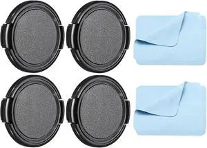 PATIKIL Camera Lens Cap, 4 Pack Sides Pinch Front Lens Cover with Microfiber Cleaning Cloth for 49mm Thread Universal DSLR Lenses for Nikon, for Fujifilm, for Pentax, for Leica PATIKIL Camera Lens Cap, 4 Pack Sides Pinch Front Lens Cover with Microfiber Cleaning Cloth for 49mm Thread Universal DSLR Lenses for Nikon, for Fujifilm, for Pentax, for Leica