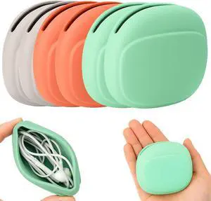 6-Pack Silicone Headphone & Cable Organizer Case Mini Portable Storage Box for Earphones, Keys & Data Cables (Red, Grey, Green) 6-Pack Silicone Headphone & Cable Organizer Case Mini Portable Storage Box for Earphones, Keys & Data Cables (Red, Grey, Green)