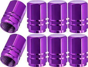 8PCS Tire Valve Stem Caps, with Rubber O-Ring, Corrosion Resistant Leak-Proof, Aluminum Alloy Universal Wheel Valve Covers for Cars, SUV, Trucks, Bikes, Motorcycles, Bicycles(Purple) 8PCS Tire Valve Stem Caps, with Rubber O-Ring, Corrosion Resistant Leak-Proof, Aluminum Alloy Universal Wheel Valve Covers for Cars, SUV, Trucks, Bikes, Motorcycles, Bicycles(Purple)