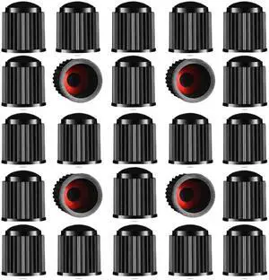 16 Pcs Tire Valve Stem Caps Upgraded Version with Sealing Ring for Car, Motorbike, Truck, Bike (Black) 16 Pcs Tire Valve Stem Caps Upgraded Version with Sealing Ring for Car, Motorbike, Truck, Bike (Black)