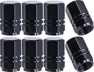 8PCS Tire Valve Stem Caps, with Rubber O-Ring, Corrosion Resistant Leak-Proof, Aluminum Alloy Universal Wheel Valve Covers for Cars, SUV, Trucks, Bikes, Motorcycles, Bicycles(Black) 8PCS Tire Valve Stem Caps, with Rubber O-Ring, Corrosion Resistant Leak-Proof, Aluminum Alloy Universal Wheel Valve Covers for Cars, SUV, Trucks, Bikes, Motorcycles, Bicycles(Black)