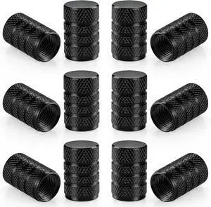 SINGARO 12PCS Tire Valve Stem Caps, Car Exterior Accessories, Aluminum Alloy Tire Valve Cap Set, Corrosion Resistant Leak-Proof Universal for Cars, Trucks, Motorcycles and Bicycles (Black) SINGARO 12PCS Tire Valve Stem Caps, Car Exterior Accessories, Aluminum Alloy Tire Valve Cap Set, Corrosion Resistant Leak-Proof Universal for Cars, Trucks, Motorcycles and Bicycles (Black)