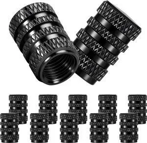 Tire Valve Stem Caps, Black Anodized Aluminum, 12PCS/Pack, Corrosion Resistant Anti-Rust, Universal Tire Valve Covers for Cars, Trucks, SUVs, Motorcycles and Bikes Tire Valve Stem Caps, Black Anodized Aluminum, 12PCS/Pack, Corrosion Resistant Anti-Rust, Universal Tire Valve Covers for Cars, Trucks, SUVs, Motorcycles and Bikes