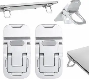 2 Pcs Foldable Laptop Stand Zinc Alloy Portable Keyboard Riser | Portable Laptop Riser Feet, Laptops Stand with Dual Tilt Angle, Adjustable Laptops Stand, for Most Keyboards 2 Pcs Foldable Laptop Stand Zinc Alloy Portable Keyboard Riser | Portable Laptop Riser Feet, Laptops Stand with Dual Tilt Angle, Adjustable Laptops Stand, for Most Keyboards
