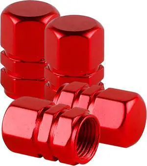 Alpmosn Aluminum Tire Stem Valve Caps Wheel Valve Covers Car Dustproof Tire Cap Cover Accessories, Universal for SUV, Car, Bike and Motorcycle, Hexagon Shape (4PCS Red) Alpmosn Aluminum Tire Stem Valve Caps Wheel Valve Covers Car Dustproof Tire Cap Cover Accessories, Universal for SUV, Car, Bike and Motorcycle, Hexagon Shape (4PCS Red)