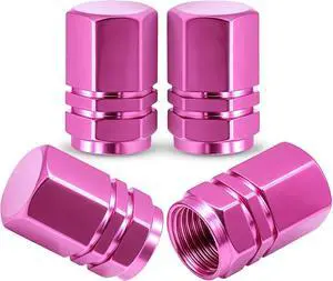 4PCS Tire Valve Stem Caps, with Rubber O-Ring, Corrosion Resistant Leak-Proof, Aluminum Alloy Universal Wheel Valve Covers for Cars, SUV, Trucks, Bikes, Motorcycles, Bicycles(Pink) 4PCS Tire Valve Stem Caps, with Rubber O-Ring, Corrosion Resistant Leak-Proof, Aluminum Alloy Universal Wheel Valve Covers for Cars, SUV, Trucks, Bikes, Motorcycles, Bicycles(Pink)