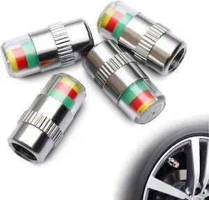 4Pcs 32-to-35 PSI Car Tire Pressure Monitor Valve Stem Caps | Sensor Indicator Easy to Read 3 Color Eye Alert 4Pcs 32-to-35 PSI Car Tire Pressure Monitor Valve Stem Caps | Sensor Indicator Easy to Read 3 Color Eye Alert