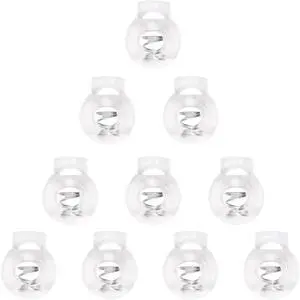 Tupalizy Clear Plastic Cord Locks Single Hole Spring Toggle Stoppers Fastener Slider for Drawstring Pant Hat Bag Shoelace Tupalizy Clear Plastic Cord Locks Single Hole Spring Toggle Stoppers Fastener Slider for Drawstring Pant Hat Bag Shoelace