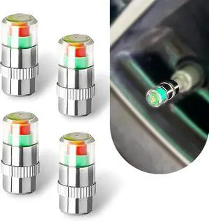 4 PCS Car Tire Pressure Monitor Valve Stem Caps, 3 Color Eye Alert Tire Pressure Monitor Sensor Indicator, 2.4 Bar 36PSI Pressure Monitor Tire Valve Stem Caps, Universal for Most Cars 4 PCS Car Tire Pressure Monitor Valve Stem Caps, 3 Color Eye Alert Tire Pressure Monitor Sensor Indicator, 2.4 Bar 36PSI Pressure Monitor Tire Valve Stem Caps, Universal for Most Cars