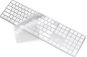 Keyboard Cover Skin Compatible with 2024 Magic Keyboard and Numeric Keypad A3119 MXK73LL/A, Ultra-Thin Apple Magic Keyboard TPU Protector - Transparent Keyboard Cover Skin Compatible with 2024 Magic Keyboard and Numeric Keypad A3119 MXK73LL/A, Ultra-Thin Apple Magic Keyboard TPU Protector - Transparent