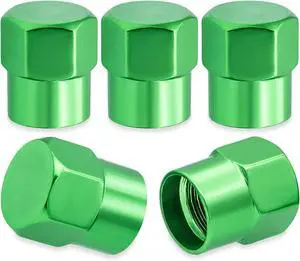 5PCS Car Tire Valve Stem Caps, Aluminum Alloy Dustproof Wheel Valve Covers Accessories, with Rubber O-Ring, Universal for Cars, SUVs, Bike, Bicycles,Trucks and Motorcycles (Green) 5PCS Car Tire Valve Stem Caps, Aluminum Alloy Dustproof Wheel Valve Covers Accessories, with Rubber O-Ring, Universal for Cars, SUVs, Bike, Bicycles,Trucks and Motorcycles (Green)