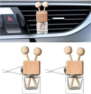 KVAEY 2PCS Car Diffuser Air Freshener Bottle, Refillable Empty Glass Perfume Bottles with Vent Clip, Universal Essential Oil Diffuser for Most Vehicles, Interior Car Accessories (2PCS) KVAEY 2PCS Car Diffuser Air Freshener Bottle, Refillable Empty Glass Perfume Bottles with Vent Clip, Universal Essential Oil Diffuser for Most Vehicles, Interior Car Accessories (2PCS)